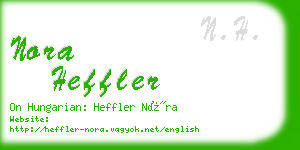nora heffler business card